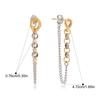 Серьги-цепочки Yori с кисточками, длинные, покрытие PVD 18K золотом, текстурированный металл, водостойкие, ежедневные аксессуары
