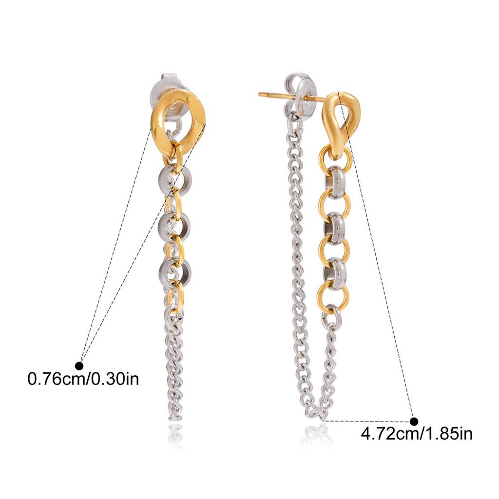 Серьги-цепочки Yori с кисточками, длинные, покрытие PVD 18K золотом, текстурированный металл, водостойкие, ежедневные аксессуары