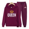 Two Pieces Set Hooded Sweatshirt Women's Hoodie Queen Women Hoodie Suit Hoodie Autumn Men's Hoodie + Pants Sets