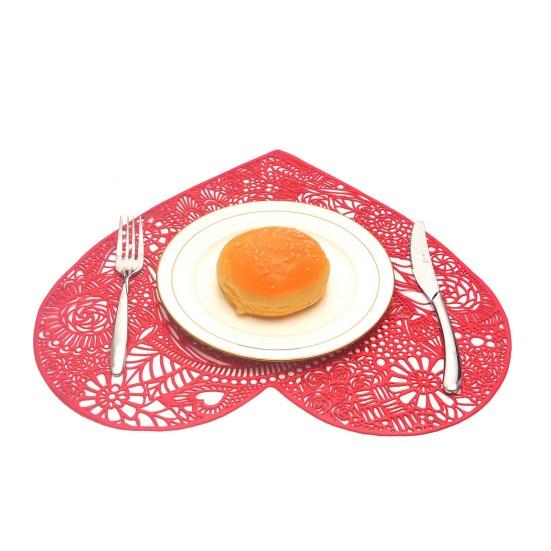 Практичная подставка для столовых приборов, нескользящая декоративная подставка в форме сердца из ПВХ, подставка для столовой посуды для дома