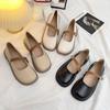 2024 Outdoor Ladies Shoes Mary Janes Women's High Heels Fashion Daily Pumps Women Round Toe Buckle Strap Low Heel Shoes Women
