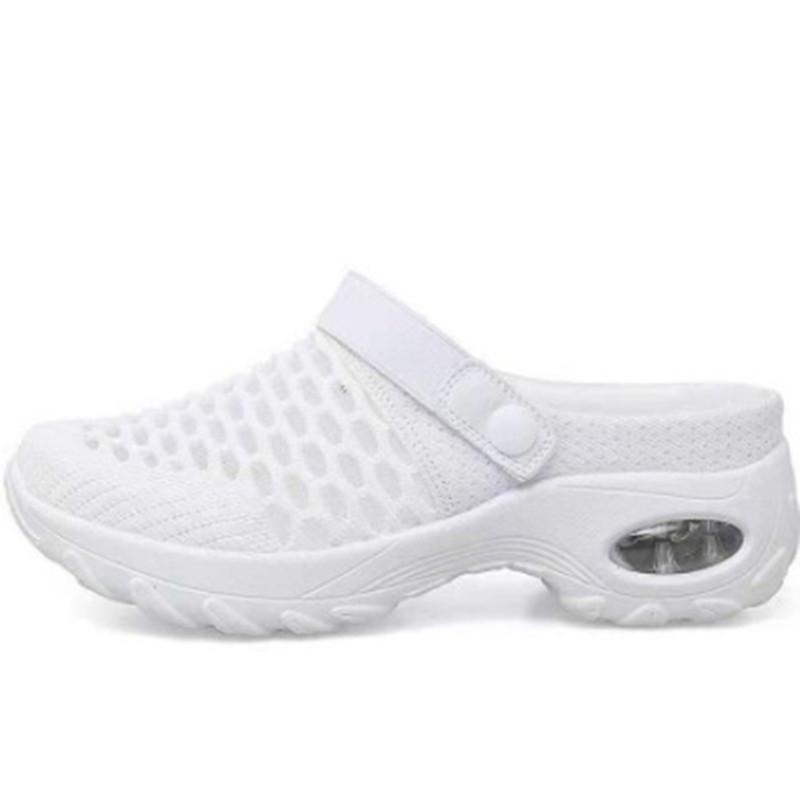 Весенняя и летняя обувь больших размеров. Женская обувь из сетки. Сандалии. Дышащая женская обувь One Pedal and A Half Drag.