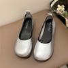 Fashion Round Toe Shallow Mary Jane Shoes Spring New Soft Soles and Soft Surfaces Solid Color Toe Single Shoes Women