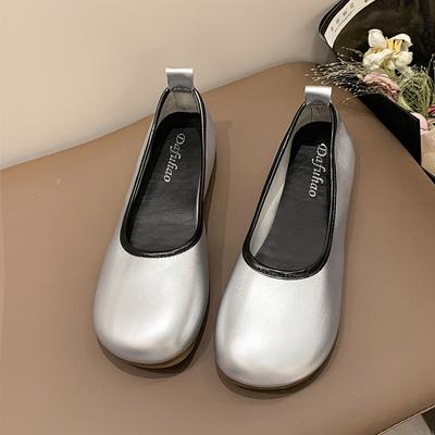 Туфли Мэри Джейн с круглым носком и мелким носком, новые весенние женские туфли на мягкой подошве и мягкой поверхности, однотонные женские туфли с однотонным носком