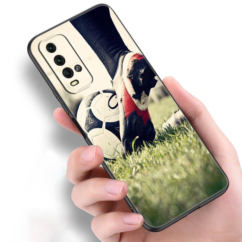 Силиконовый чехол для телефона с огненным футбольным мячом для Xiaomi Redmi Note 11 10 9 8 Pro 11T 10T 10S 9S 8T 9 9A 9C 9T, черный чехол