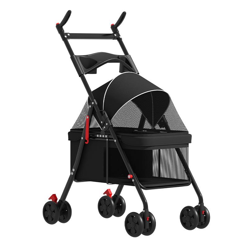 Foldable Pet Stroller for Dogs and Cats - Cross-Border Export