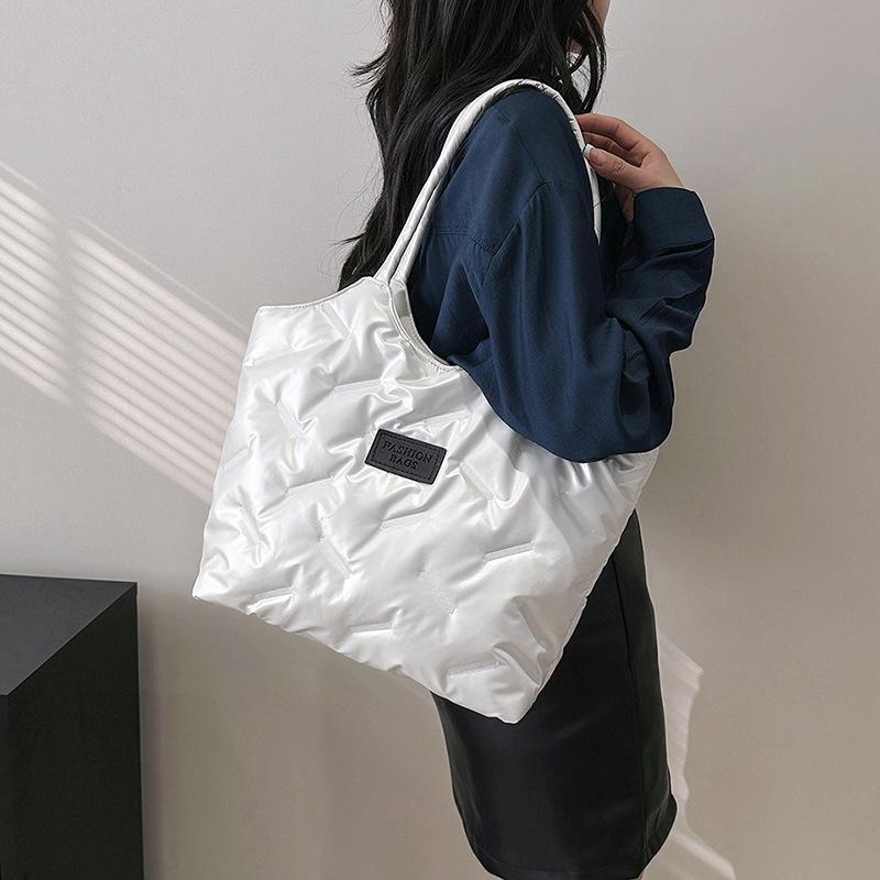 Large Capacity Bag Women's Tote Bag Lightweight Cotton Shoulder Bag Handbag