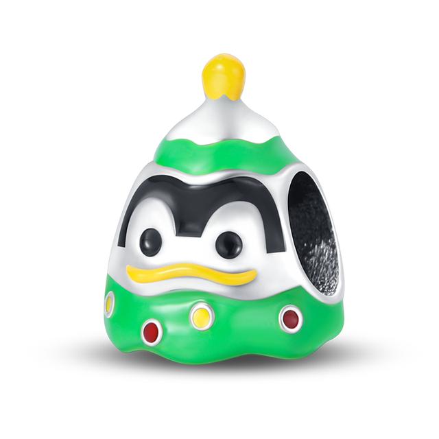 Рождественский подарок Подвески из бисера из стерлингового серебра 925 пробы Снежинка Лось Санта-Клаус Подвеска в виде рождественской елки Подходит для оригинального нового браслета Ювелирные изделия