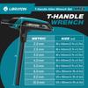 LIBRATON Hex Wrench Set, T-Handle Hex Wrenches, Metric Sizes 2, 2.5, 3.0, 4.0, 5.0, 6.0, 8.0, and 10mm, 8-Piece Set, Hex Key Wrenches, Bicycle Repair