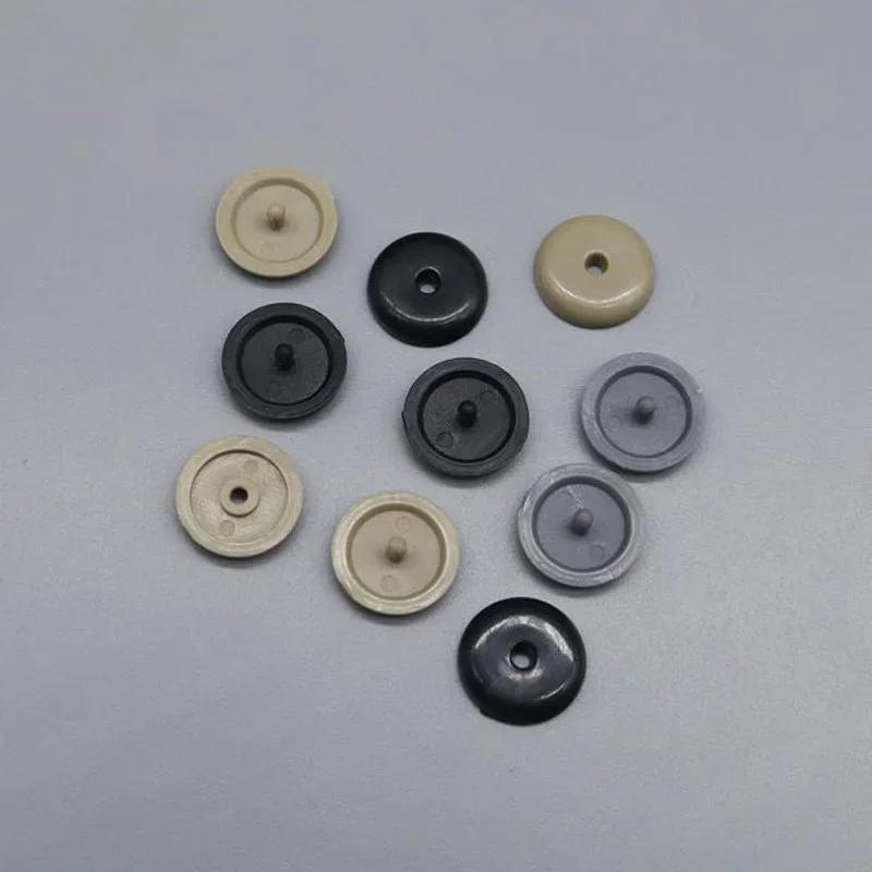 10/50pcs Car Safety Seat Belt Buckle Stopper Automobile Seatbelt Spacing Limit Stop Plastic Black Gray Beige Button Accessories