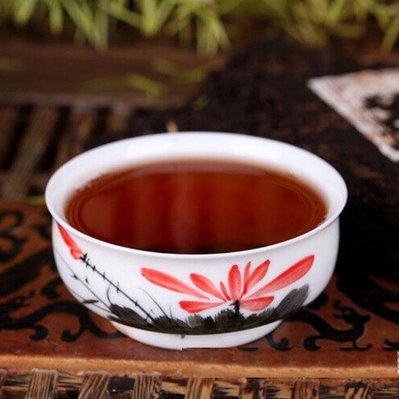 250 г ароматного чая из клейкого риса Юньнань Мэнхай, брикет, спелые листья чая пуэр, упакованные в коробку