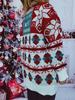 Foreign Trade Autumn and Winter New Thick Christmas Sweater Hand Decorated Button Letters Snowman Doll Pullover Sweater for Women 3525 EMA