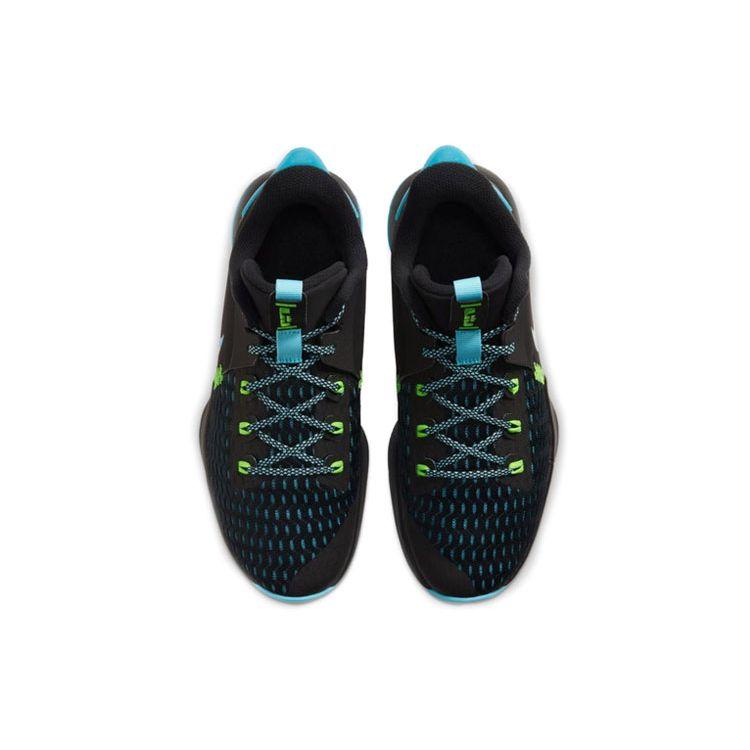 Nike Кроссовки унисекс LeBron Witness 5 EP Black Light Blue Fury Green-Strike Lagoon-Pulse CQ9381-004