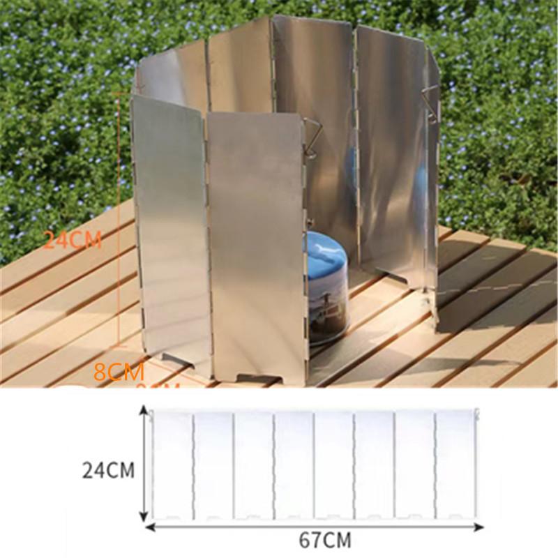 Кемпинг Цельная газовая плита Портативная складная плита-обогреватель Сверхлегкая плита для пикника Туристическая горелка Оборудование Уличный ветрозащитный экран