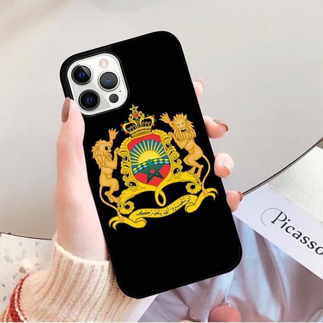 Чехол для телефона Флаг Марокко Герб Для iPhone 17 Air 16 15 14 13 12 Pro Max Plus Max Чехол-оболочка coque