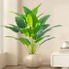 Real Touch Large Tropical Palm Tree Fern Plant Fake Palm Leaves Plants Office Desktop Decoration