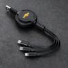 Retractable Car Charger Cable 3 in 1 USB Charging Cord Keychain For Chevrolet Corvette Montana TrailBlazer Silverado Traverse