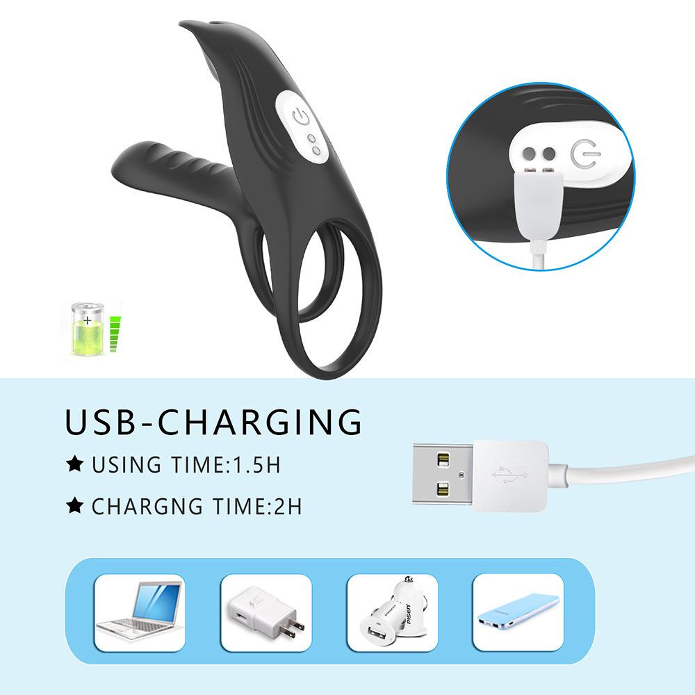 Вибрирующее кольцо для члена 3 в 1, силиконовое кольцо для пениса, стимулятор точки G и клитора, вибратор для пары, секс-игрушки для взрослых для мужчин или пар, игры