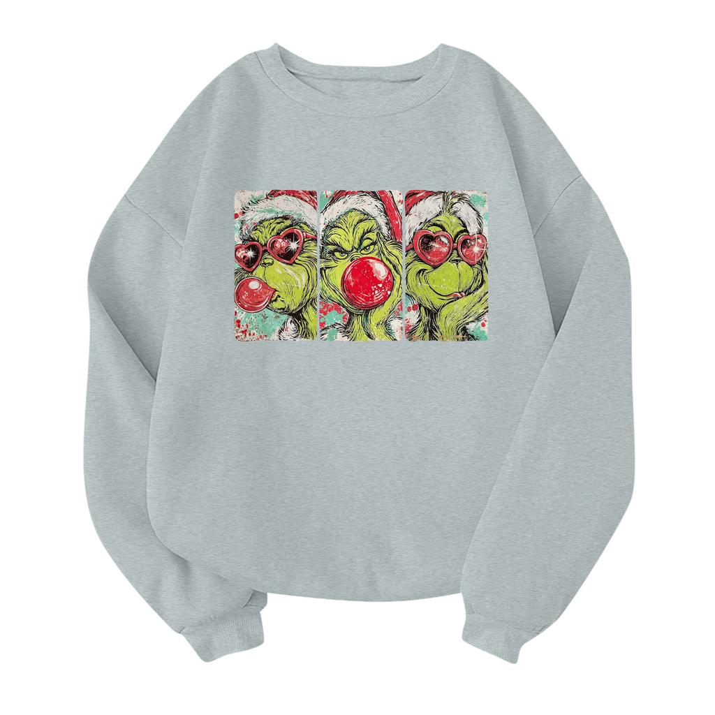 Children's Fashionable Lightweight Long-sleeved Round Neck Pullover With Pockets Printed Pullover