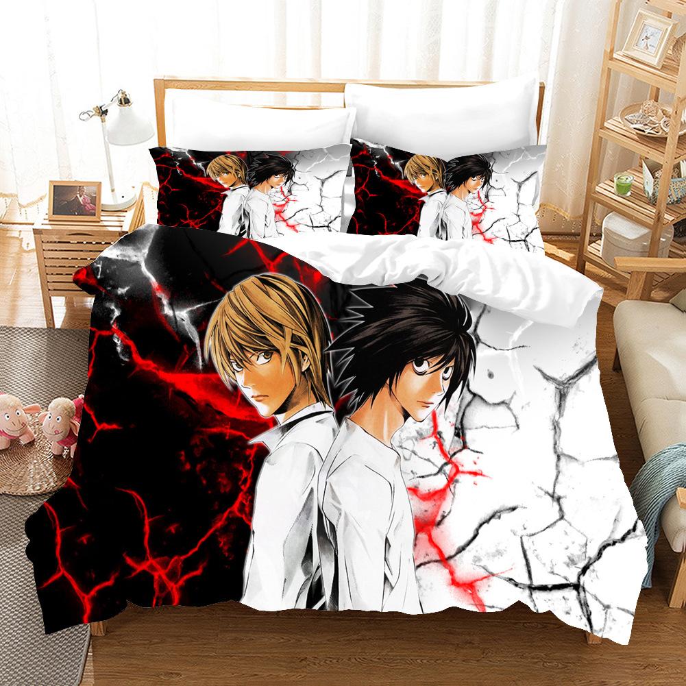 Digital Printing Animation Bedding Four-Piece Set Three-Piece Set Bed Sheet Pillow