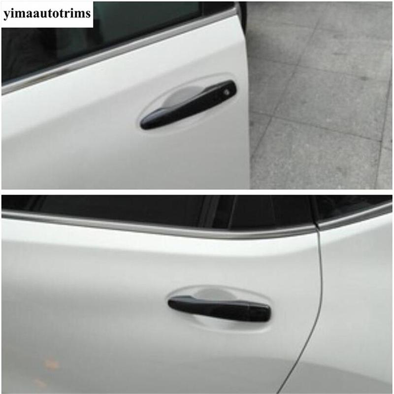 Car Outside Door Handle Protection Decoration Cover Trim For Nissan Qashqai J11 2014 - ABS Carbon Fiber Look Accessories