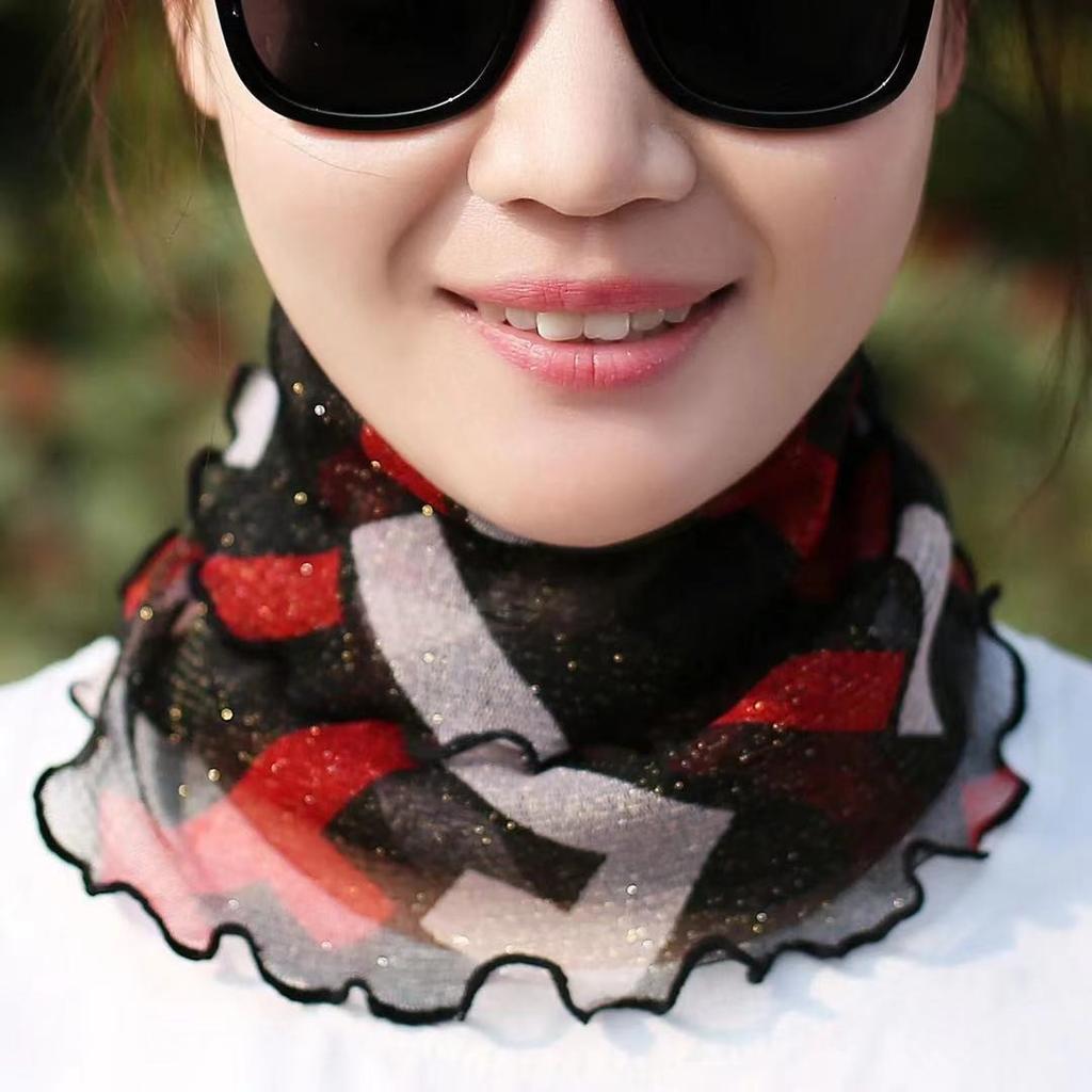 Женский солнцезащитный шарф, маска для шеи, летняя защита от ультрафиолета, дышащая тонкая маска, уличный шелковый шарф