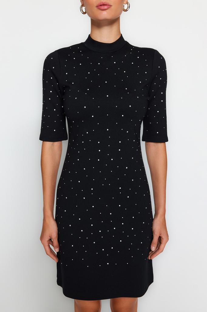 Женская модная деловая мини-юбка с короткими рукавами и мятным поясом, мини-тканое платье с воланами