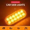 12 светодиодная аварийная лампа для автомобиля, аварийный свет, лампа-маячок для автомобиля, грузовика, прицепа, светодиодный боковой свет, янтарный, 12 В, для автомобильных аксессуаров, грузовика, квадроцикла, мотоцикла