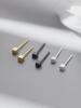 Sterling Silver Geometric Sugar Cube Earrings for Women - Simple Korean Style Ear Bone Studs