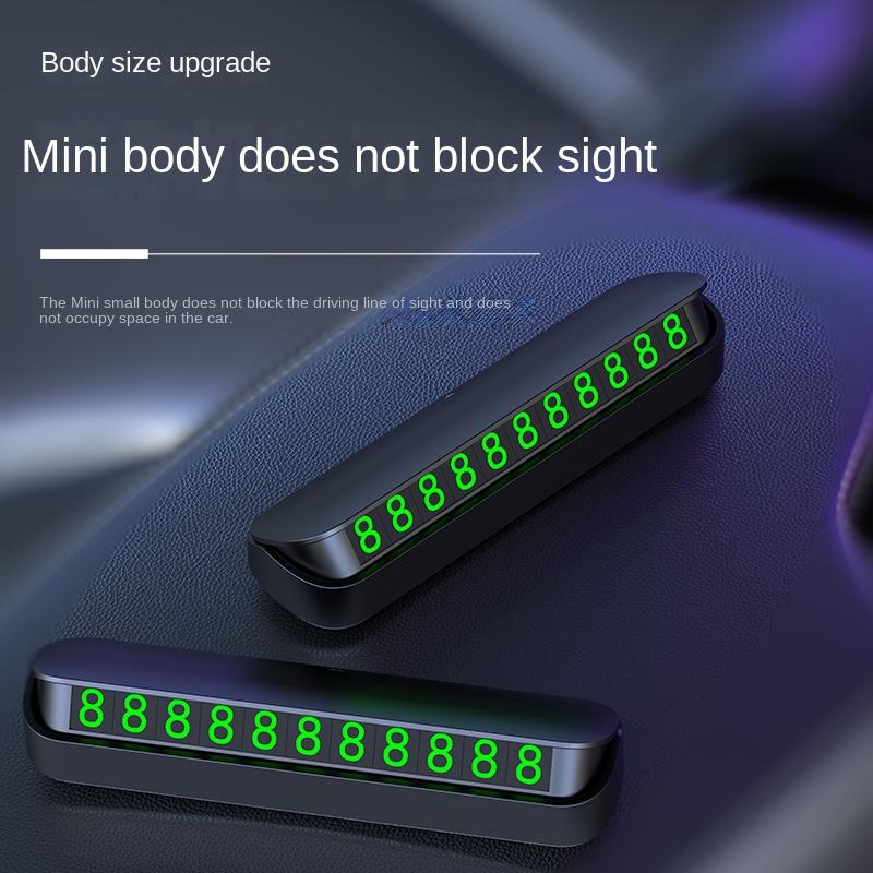 Карточка для временной парковки автомобиля Номер телефона Держатель для телефона в машине Светящаяся табличка для номера телефона Парковка Аксессуары для стайлинга автомобиля