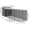 Vidaxl Buda Dla Psa, Z Wybiegiem, Antracytowa, 165X659X181 Cm, Stal
