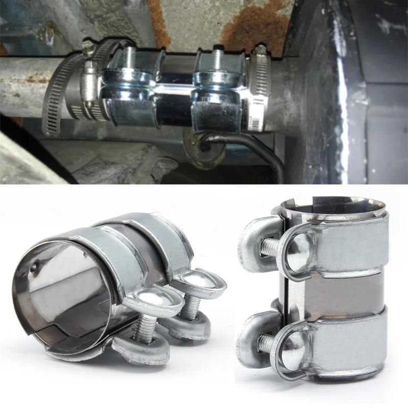 Exhaust Clamp 45Mm 50Mm 55Mm 60Mm 65Mm Exhaust Tube Pipe Connector Joiner Sleeve Clamp Adjustable Tip