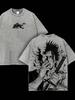 Washed Tee Yami Sukehiro Graphic Tshirt Black Clover Manga Cotton T-shirt For Men Short Sleeve Clothing Oversized Tee Male Washed3