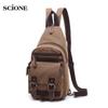 Canvas Chest Vintage Shoulder Bag Female/Male Travel Backpack Multifunction Small Mens Pack