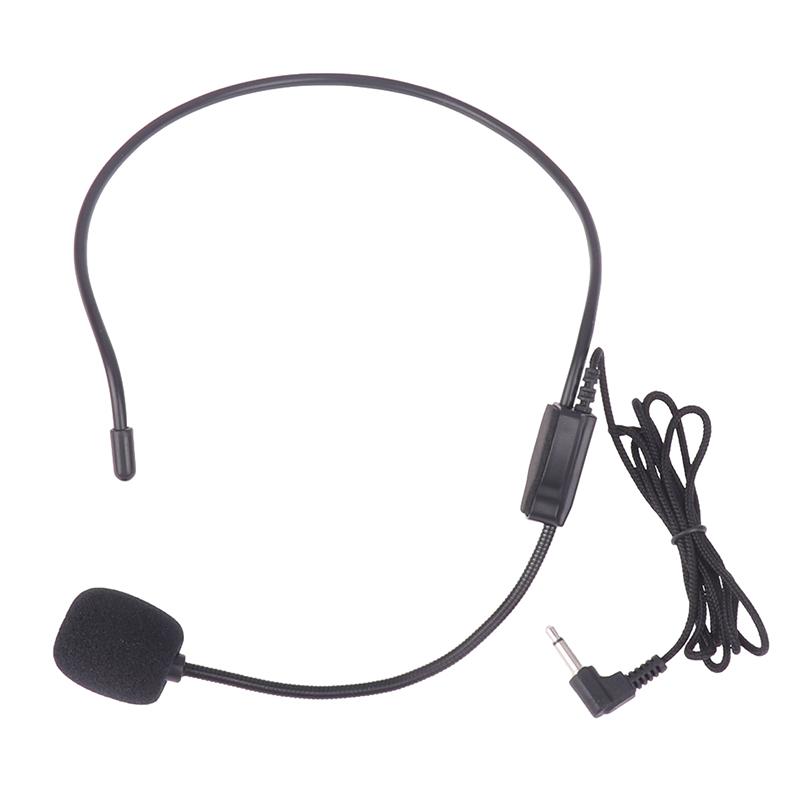 Portable Head-Mounted Headset Microphone Wired 3.5Mm Plug Lecture Speech Headset Mic For Teaching Meeting Bee Ear Mic
