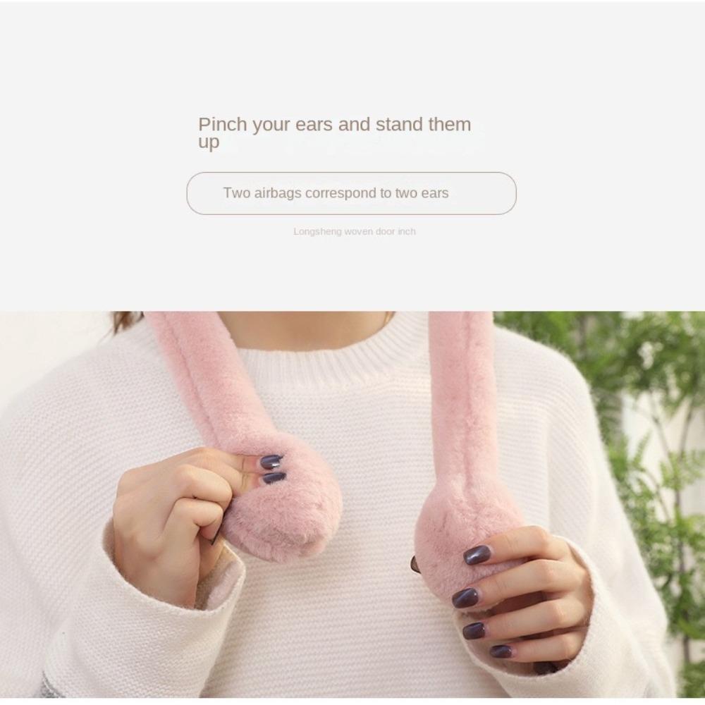 Шапки с ушками для детей и взрослых, подарки, защита ушей, двигающиеся кроличьи наушники, грелки для ушей, зимние плюшевые наушники