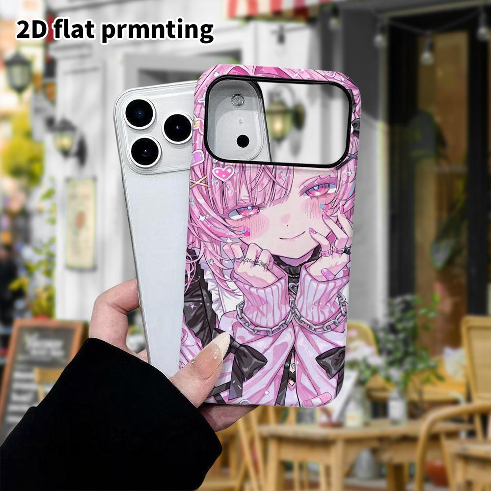 Phone Case: 2D flat design suitable for iPhone 18 17 16 15 14 13 Pro film protection case, couple style, thunder girl, Christmas and Halloween gifts