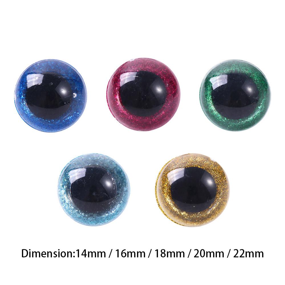 Plastic Safety Eyes Stuffed Toys Doll Making Eyes 3D Glitter Eyes 3D Doll Eyes Plush Toys Eyes
