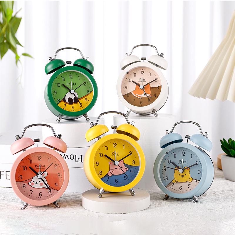 Супер громкий мультяшный металлический настольный будильник - тихий, креативный цифровой будильник