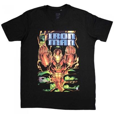 Iron Man Футболка унисекс с обложкой комиксов «Железный человек» для взрослых