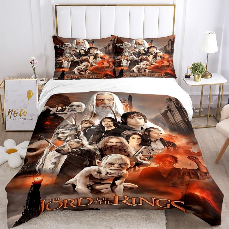 Lord Rings Epic Fantasy Print 3Pcs Bedding Setduvet Cover With 2 Bedropillowcase Home Birthday Gift