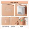 Kitchen Wastebasket Wall Mounted Trash Can With Lid Bathroom Trash Bin Garbage Can For Cabinet Under Sink Compost Bin