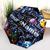 1 шт. Автоматический складной зонт - Узор Pac-Man с индивидуальным именем, Портативная и складная конструкция с 8 спицами, Рождественские и Дни рождения Подарки