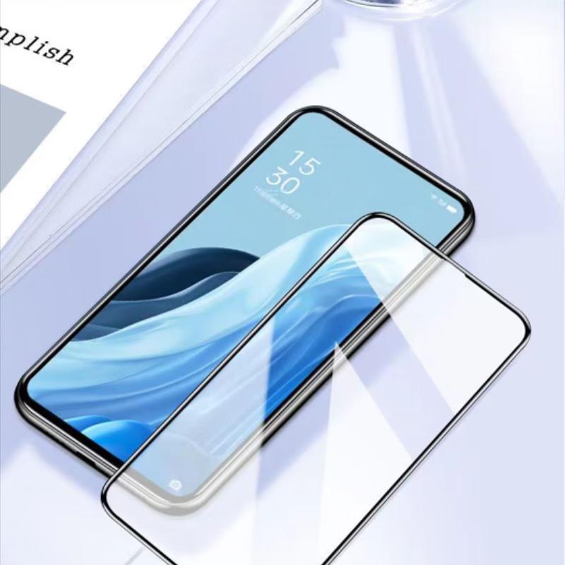MAIKUQI Tempered Glass Screen Protector for OPPO Reno8, Full Coverage HD Anti-Fingerprint Glass Film - 2 Pack