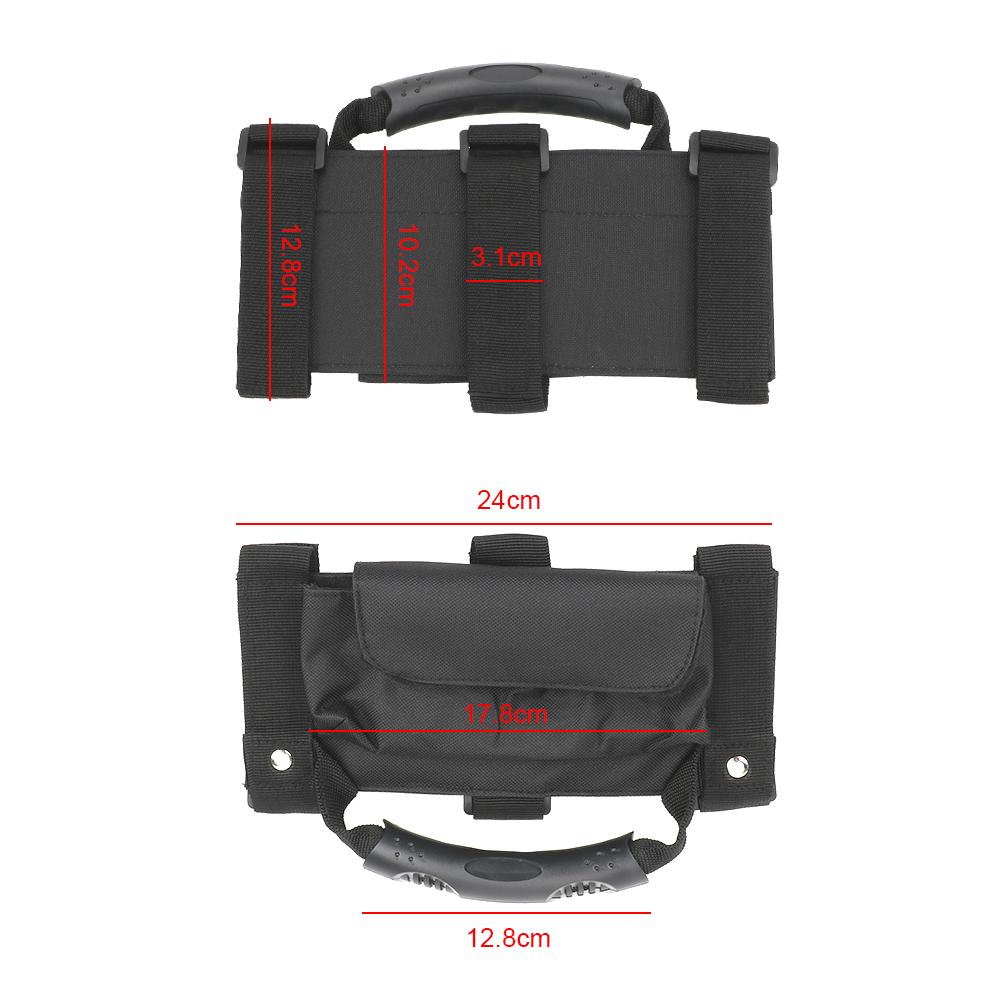 Сумка для хранения автомобильных ручек-поручней, автомобильные аксессуары с держателем для солнцезащитных очков, 1 шт. для Jeep Wrangler CJ TJ JK JL, сумка-подлокотник, черная