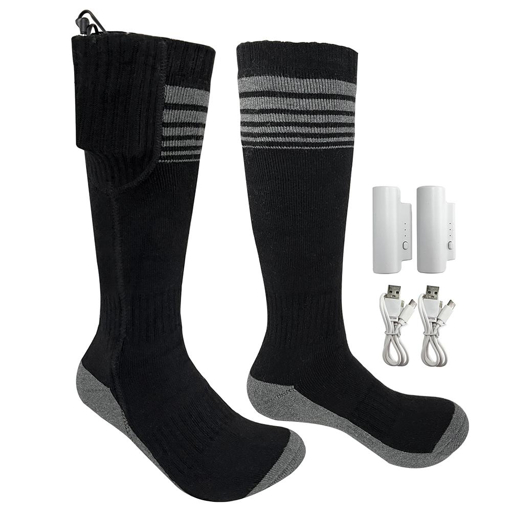 Носки унисекс с электроподогревом, дышащие, перезаряжаемые, носки с подогревом, удобные, можно стирать для занятий спортом на открытом воздухе, катания на лыжах