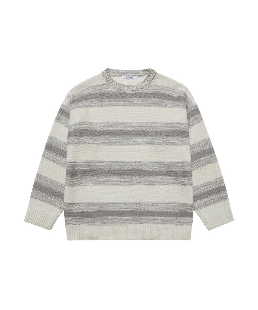 PRIMEMENT Stripe Mix Knit Ivory