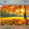 2D Светящийся Осенний Солнечный Кленовый Дерево Фотофон