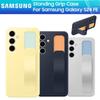 Оригинальный чехол-подставка с ручкой Samsung S24 FE Для Samsung Galaxy S24FE Чехол с ручкой Роскошный силиконовый ремешок на запястье Ударопрочный Эластичная лента Жесткая задняя крышка