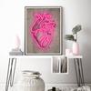 Неоновое сердце скелет винтажная картина настенная живопись холст плакаты и принты домашний декор фреска для гостиной бар украшение без рамки